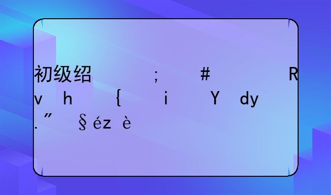 初级经济师考生成绩是网上查询吗